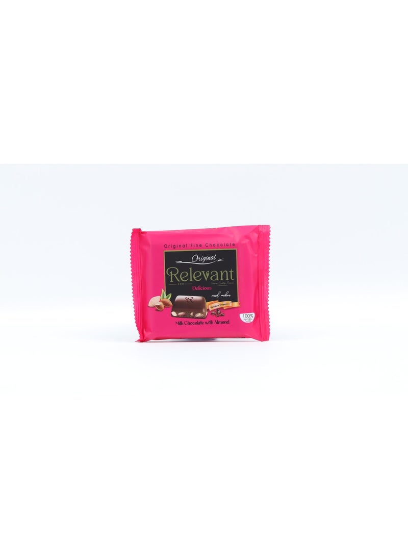 Relevant Delicious Milk Chocolate with Almond 70g - pack of 6 - Image 2